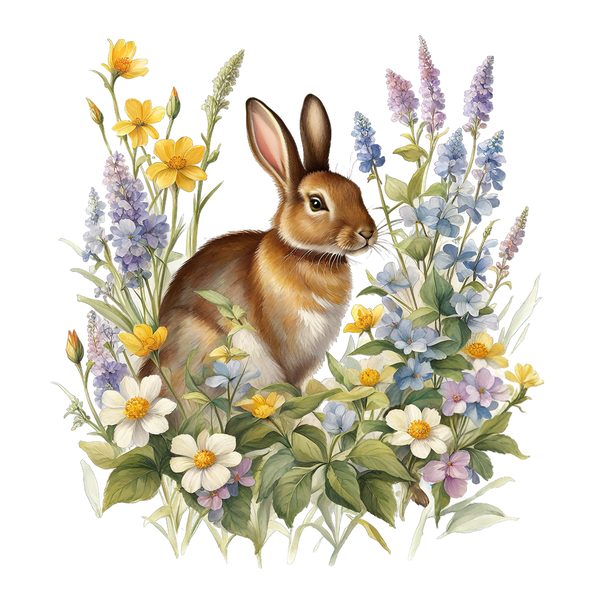 Easter Bunny Wonderland Clipart: Watercolor Spring Rabbits PNG - Commercial Use — image 6