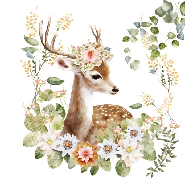 Cute Fawn Deer Clipart PNG - Commercial Use — image 1