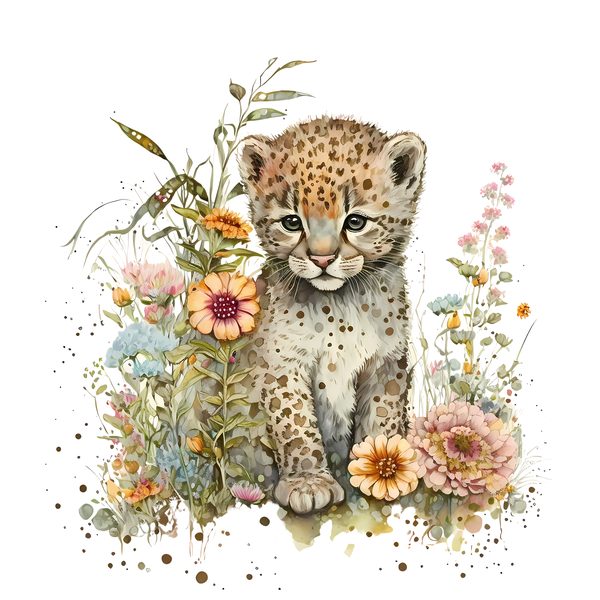 Cute Baby Leopard Clipart Collection PNG - Commercial Use — image 2