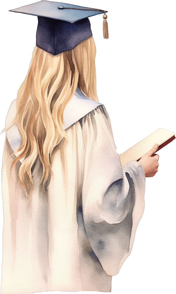 Girl Graduates Clipart Collection PNG - Commercial Use — image 4