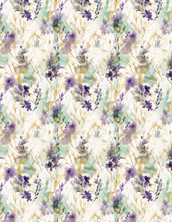 Purple Blooms Watercolor Digital Paper Kit: Printable Papers, Cards, Tags, Ephemera — image 3