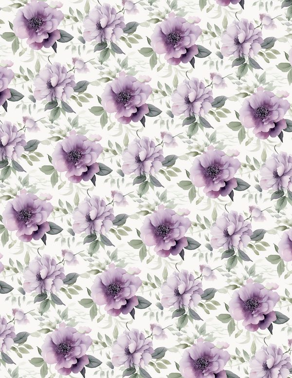 Purple Blooms Watercolor Digital Paper Kit: Printable Papers, Cards, Tags, Ephemera — image 8