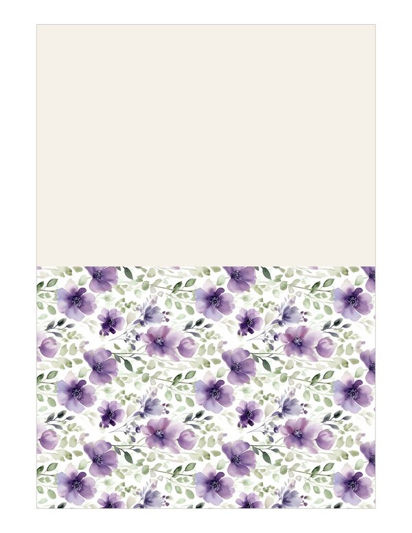 Purple Blooms Watercolor Digital Paper Kit: Printable Papers, Cards, Tags, Ephemera — image 17