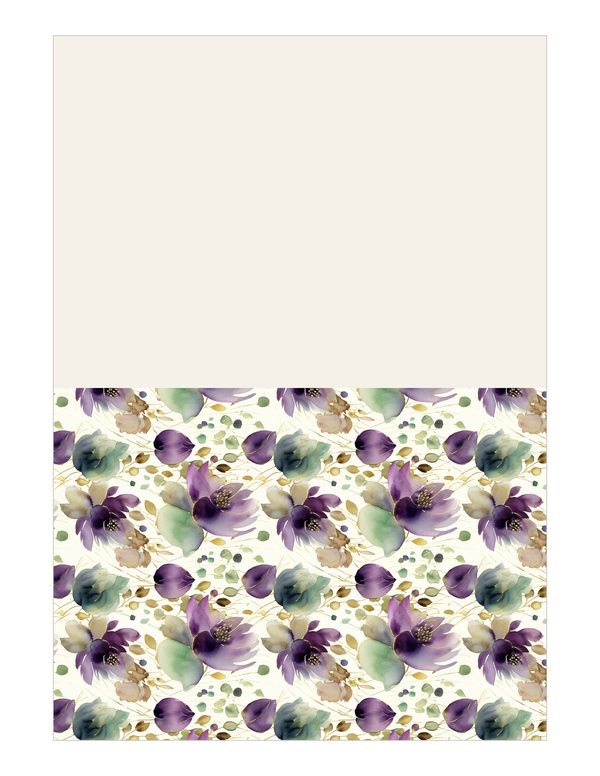 Purple Blooms Watercolor Digital Paper Kit: Printable Papers, Cards, Tags, Ephemera — image 20