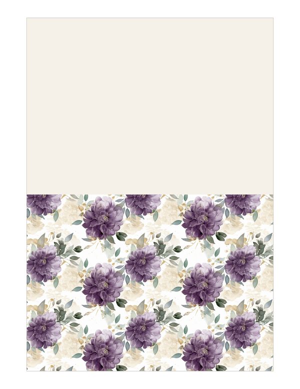 Purple Blooms Watercolor Digital Paper Kit: Printable Papers, Cards, Tags, Ephemera — image 21