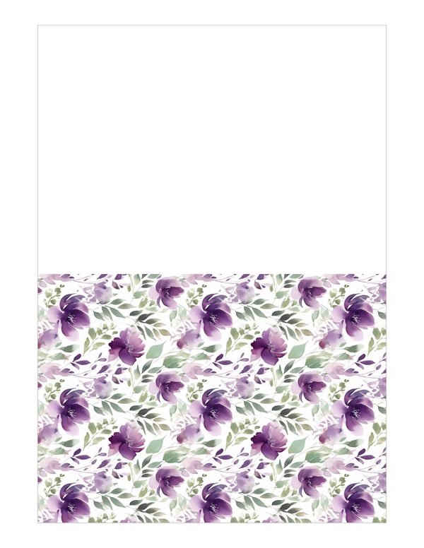 Purple Blooms Watercolor Digital Paper Kit: Printable Papers, Cards, Tags, Ephemera — image 23