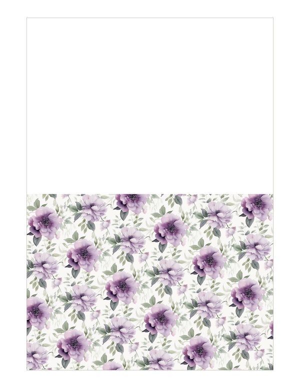 Purple Blooms Watercolor Digital Paper Kit: Printable Papers, Cards, Tags, Ephemera — image 24