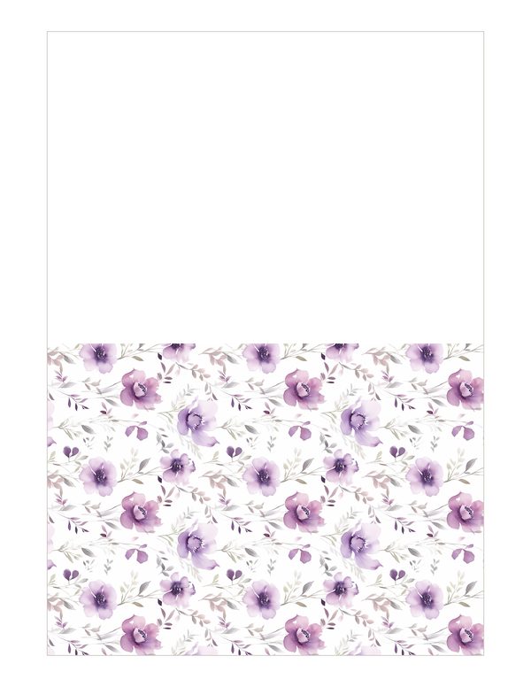 Purple Blooms Watercolor Digital Paper Kit: Printable Papers, Cards, Tags, Ephemera — image 26