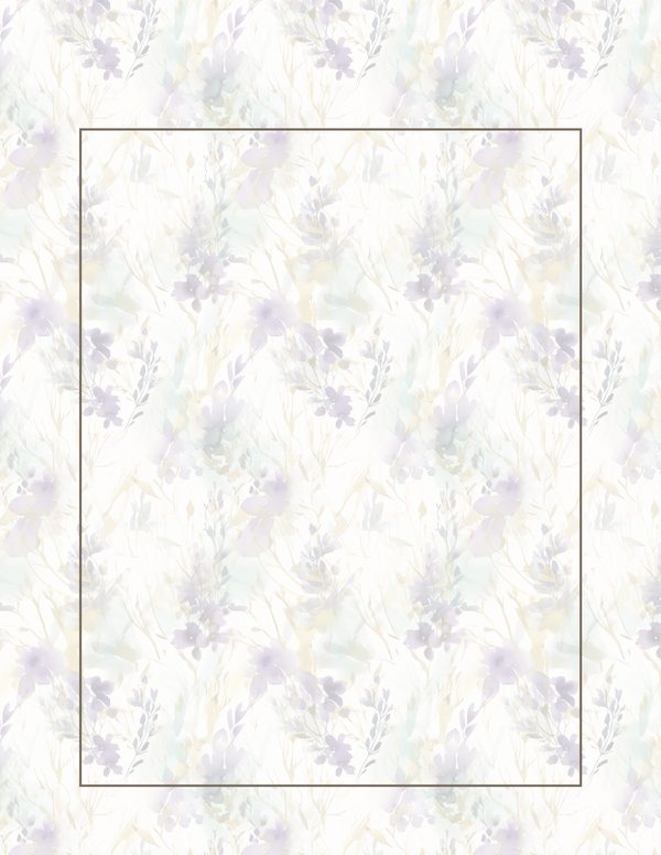 Purple Blooms Watercolor Digital Paper Kit: Printable Papers, Cards, Tags, Ephemera — image 39