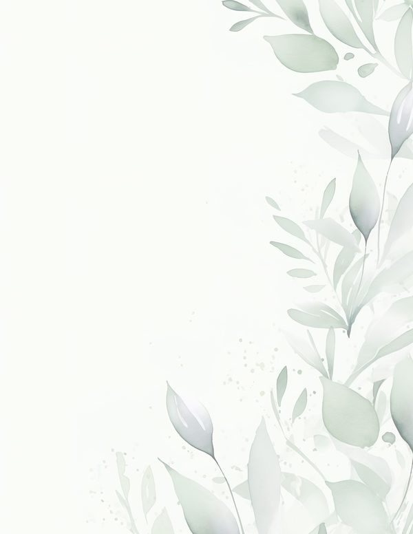 Sage Green Floral Watercolor Digital Paper: Scrapbook Backgrounds (Digital Download) — image 1
