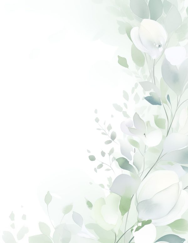 Sage Green Floral Watercolor Digital Paper: Scrapbook Backgrounds (Digital Download) — image 2