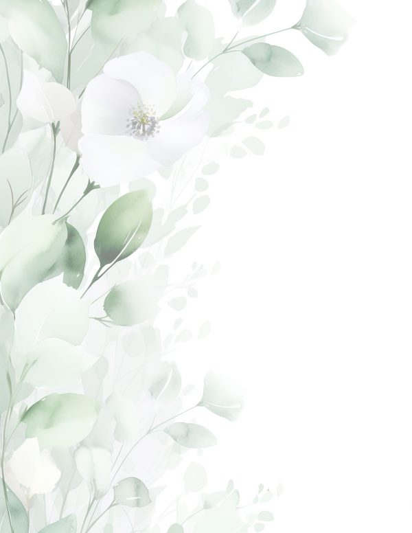 Sage Green Floral Watercolor Digital Paper: Scrapbook Backgrounds (Digital Download) — image 3