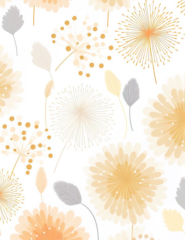 Minimalist Beige Wildflower Watercolor Digital Paper Kit: Printable Papers, Cards, Tags, Ephemera — image 1