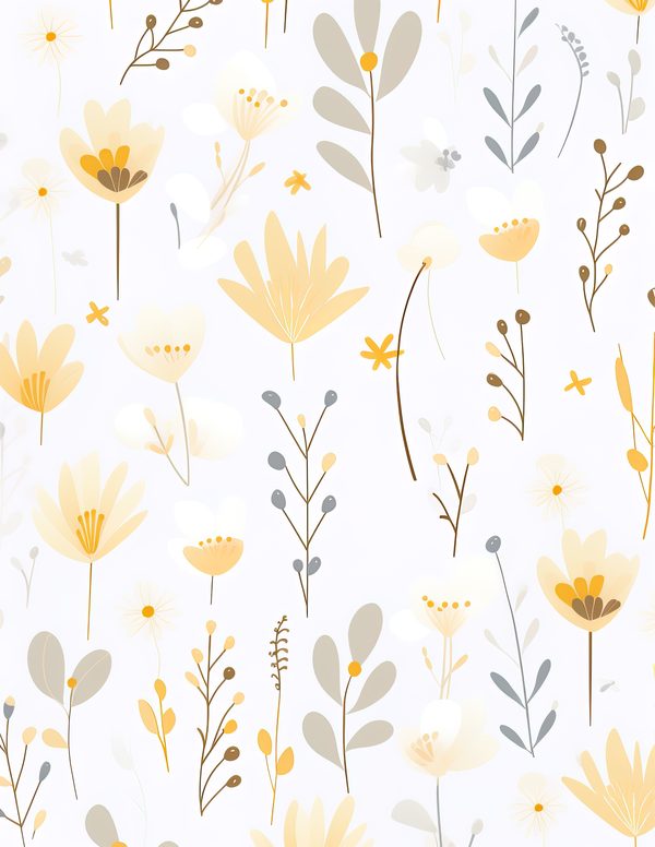 Minimalist Beige Wildflower Watercolor Digital Paper Kit: Printable Papers, Cards, Tags, Ephemera — image 10
