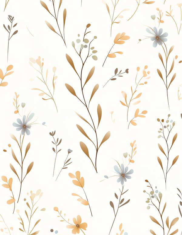 Minimalist Beige Wildflower Watercolor Digital Paper Kit: Printable Papers, Cards, Tags, Ephemera — image 11