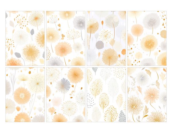 Minimalist Beige Wildflower Watercolor Digital Paper Kit: Printable Papers, Cards, Tags, Ephemera — image 28