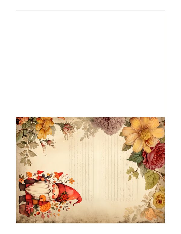 Autumn Garden Gnomes Watercolor Digital Paper Kit: Printable Papers, Cards, Tags, Ephemera — image 20