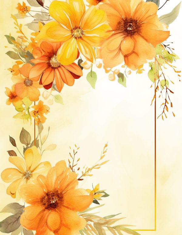 Autumn Garden Watercolor Digital Paper Kit: Printable Papers, Cards, Tags, Ephemera — image 8