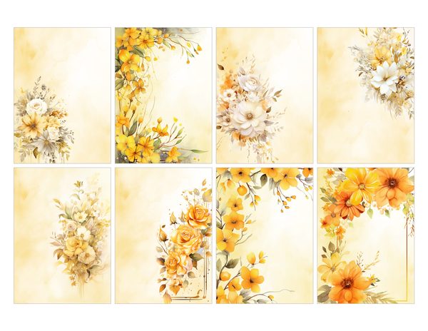 Autumn Garden Watercolor Digital Paper Kit: Printable Papers, Cards, Tags, Ephemera — image 26