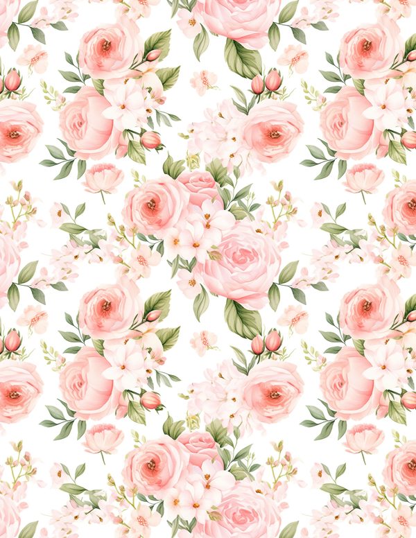 Pink Roses Pastel Watercolor Digital Paper Kit: Printable Papers, Cards, Tags, Ephemera — image 8