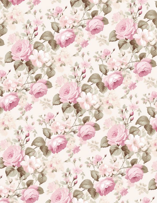 Pink Roses Pastel Watercolor Digital Paper Kit: Printable Papers, Cards, Tags, Ephemera — image 9