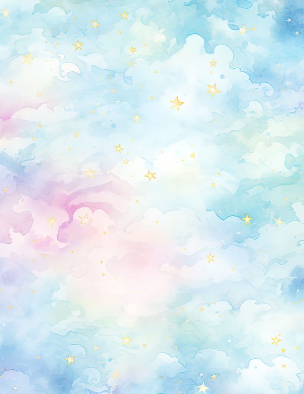 Watercolor Pastel Swirl Stars Background: Scrapbook Background Pages, (10 JPGs, Digital Download, Commercial Use) — image 13