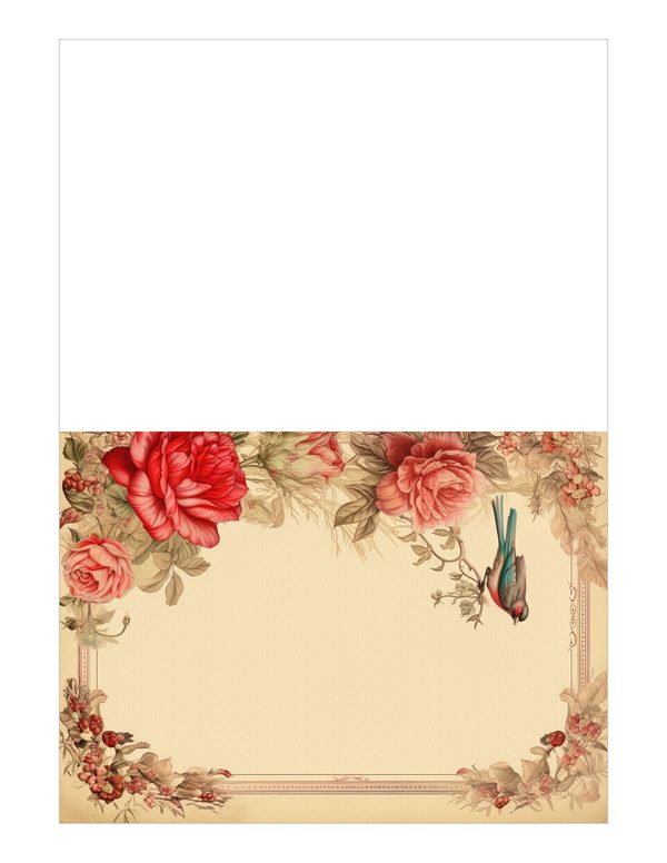 Birds and Roses Watercolor Digital Paper Kit: Printable Papers, Cards, Tags, Ephemera — image 18