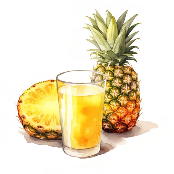 Watercolor Pineapple Clipart: Tropical Fruit PNG, Art Printable (Digital Download) — image 2