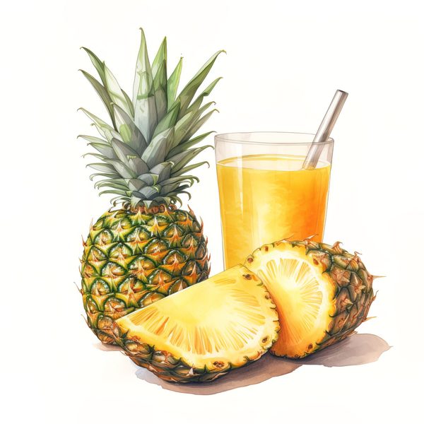 Watercolor Pineapple Clipart: Tropical Fruit PNG, Art Printable (Digital Download) — image 8