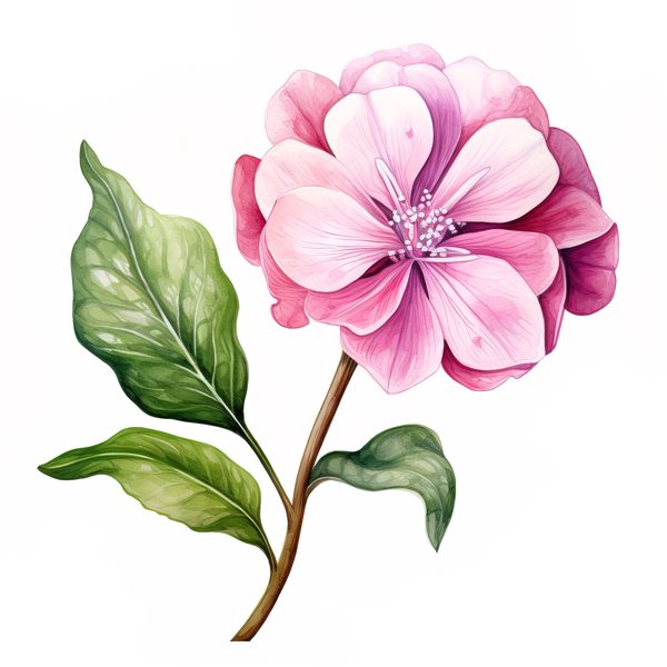 Watercolor Pink Hydrangea Clipart: Floral Bouquet Art (Digital Download) — image 1