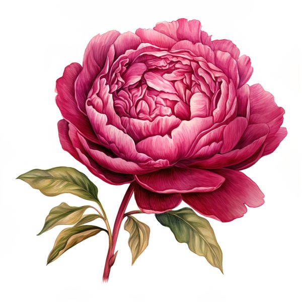 Watercolor Burgundy Floral Clipart: Roses & Peonies (JPG, PNG Digital Download) — image 14