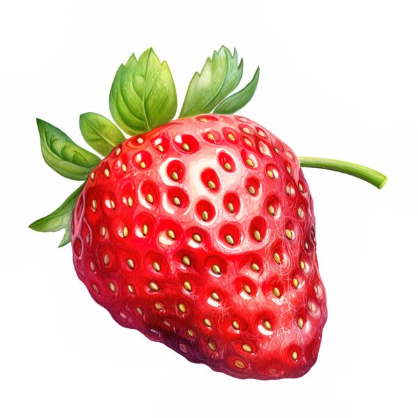 Watercolor Strawberry Clipart: Vivid Fruit Illustrations (JPG, PNG) — image 6
