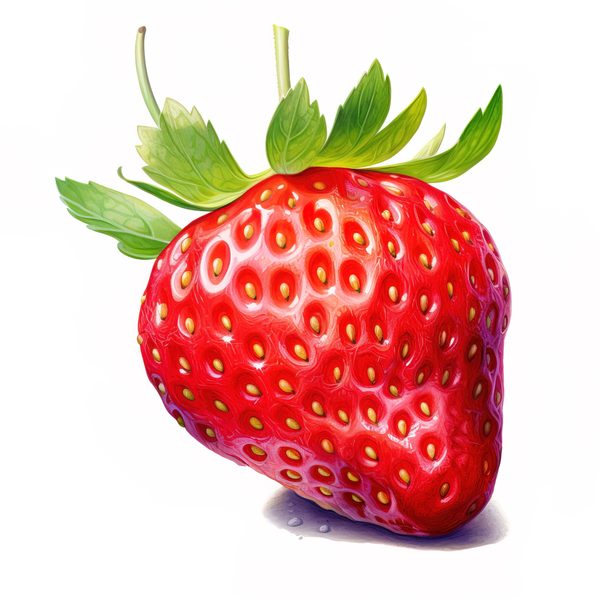 Watercolor Strawberry Clipart: Vivid Fruit Illustrations (JPG, PNG) — image 8