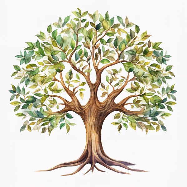 10 Mystical old Tree Clipart with Intricate Roots for Family Tree — image 1