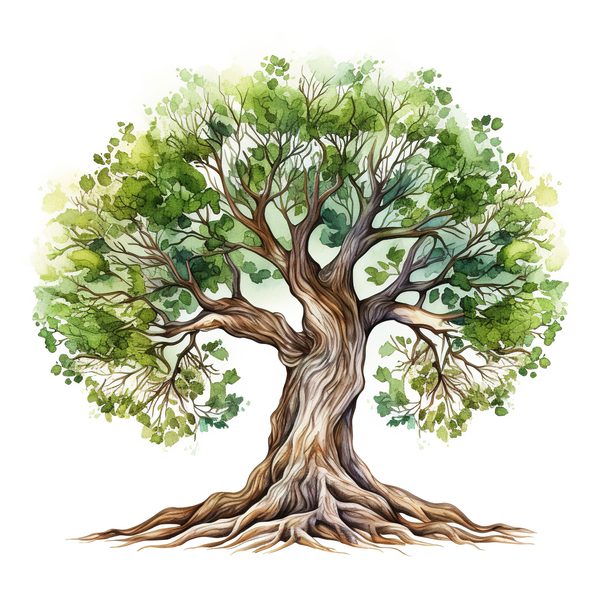 10 Mystical old Tree Clipart with Intricate Roots for Family Tree — image 7