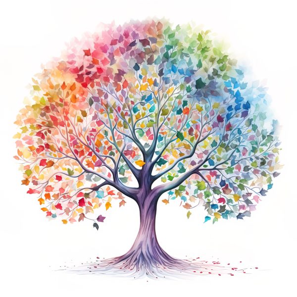 10 Mystical Old Tree in Rainbow Colors : Family Tree PNG, Commercial use — image 3