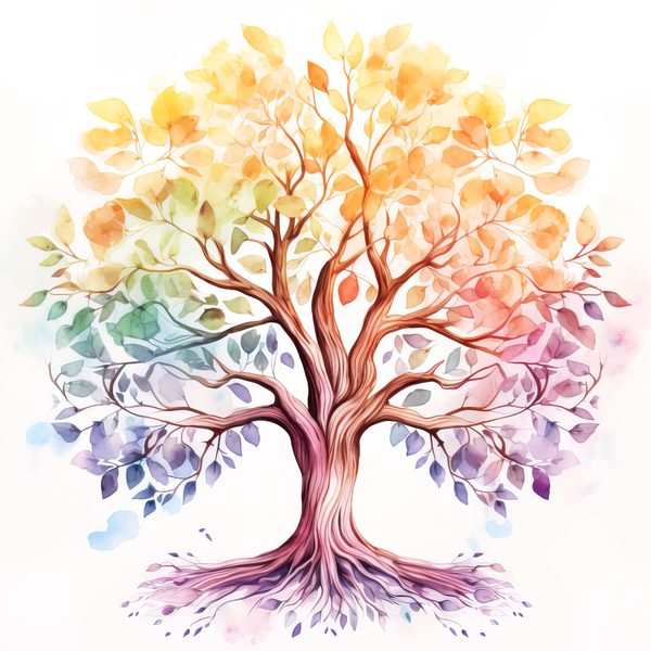 10 Mystical Old Tree in Rainbow Colors : Family Tree PNG, Commercial use — image 4