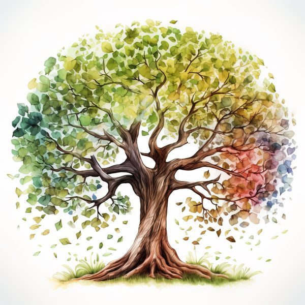 10 Mystical Old Tree in Rainbow Colors : Family Tree PNG, Commercial use — image 7