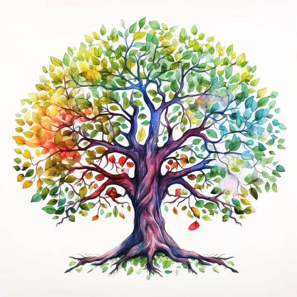 10 Mystical Old Tree in Rainbow Colors : Family Tree PNG, Commercial use — image 8
