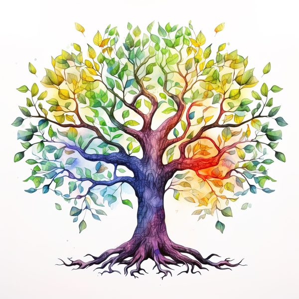 10 Mystical Old Tree in Rainbow Colors : Family Tree PNG, Commercial use — image 10