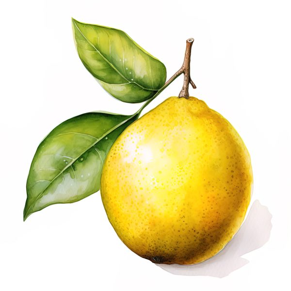 Watercolor Lemon Clipart: Fruit Basket, Lemon Juice (PNG JPG) — image 2