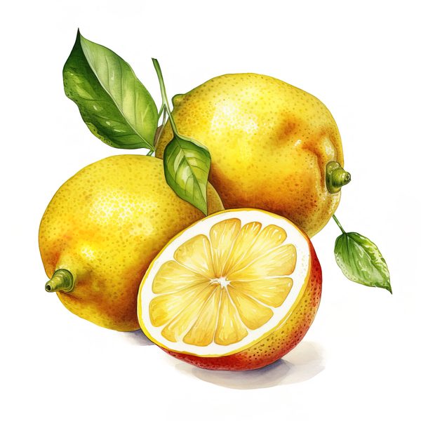 Watercolor Lemon Clipart: Fruit Basket, Lemon Juice (PNG JPG) — image 7