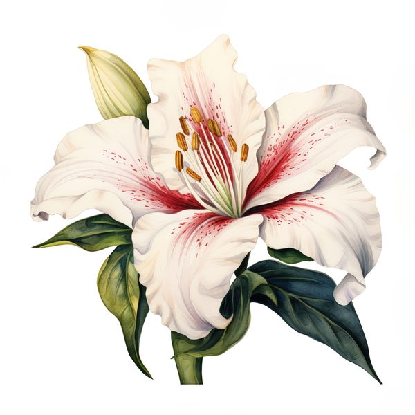 Watercolor Floral Bouquet: Roses & Lilies Clipart (JPG, PNG) — image 6