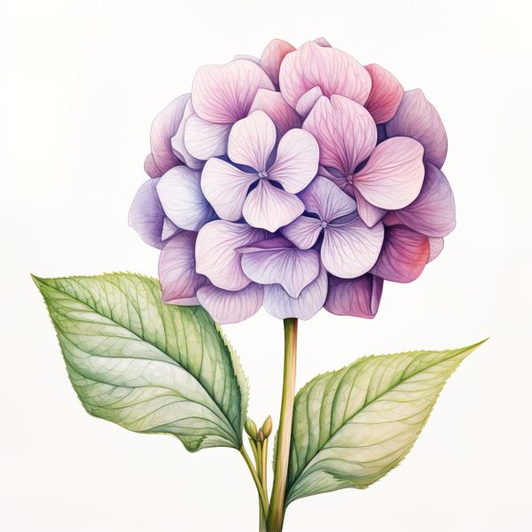 Watercolor Hydrangea Bouquet Clip Art: Floral DIY Graphics (PNG JPG) — image 4