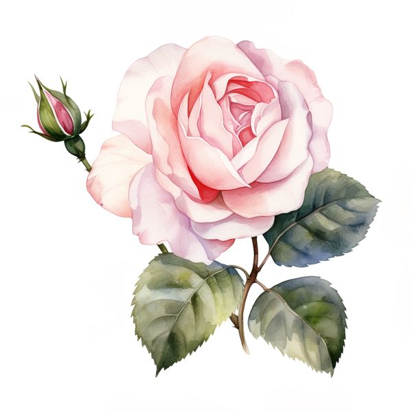Watercolor Pink Roses Digital Paper: DIY Crafts & Scrapbooking (Digital Download) — image 5