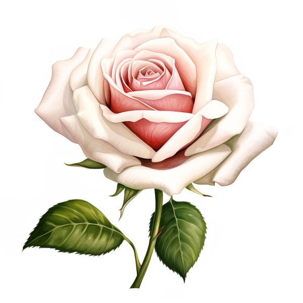 Watercolor White Roses Clipart: Elegant Floral Bouquet (JPG, PNG) — image 1