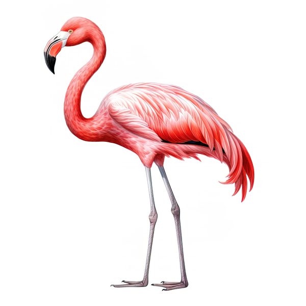 Tropical Flamingo Watercolor Clipart: Lush Palm Leaves (JPG, PNG) — image 2