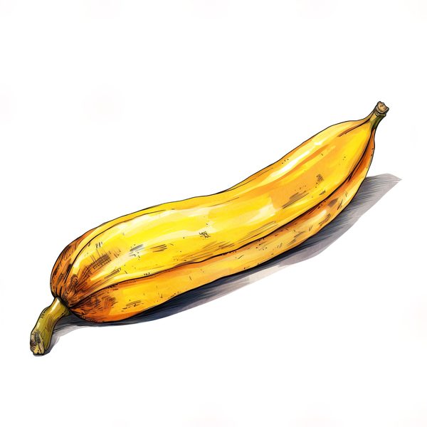 Watercolor Banana Clipart: Fruit Basket PNG, Commercial Use (Digital Download) — image 4