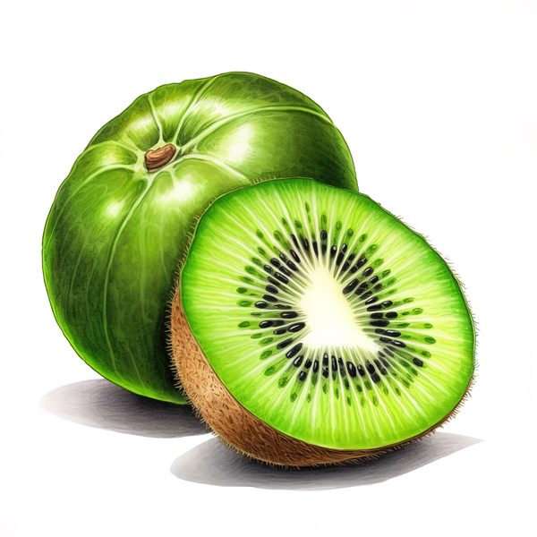 Kiwi Drink Watercolor Clipart: Tropical Fruit Illustrations (PNG, JPG) — image 12