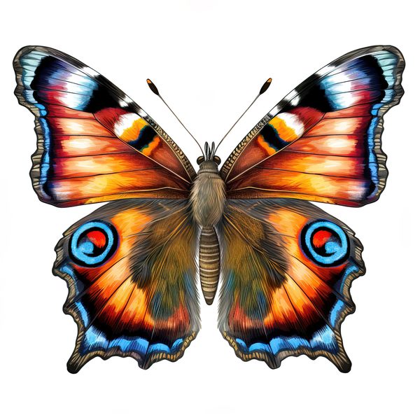 Watercolor Butterfly Clipart: Thistle Art, DIY Graphics (JPG, PNG) — image 1